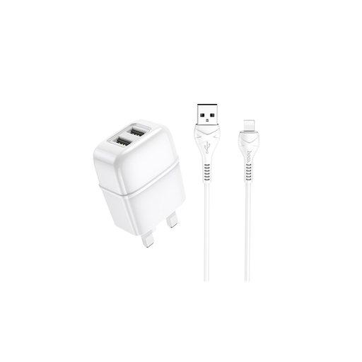 Hoco C77B Charger With Usb To Lighting Cable