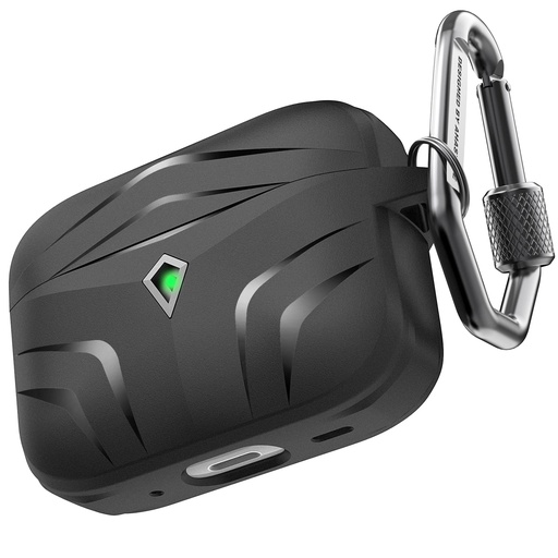 [PT115-PRO_BK] Ahastyle Silicone KeyChain Rugged Armor Case For Airpod Pro