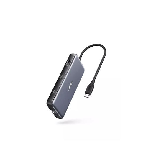 أنكر موزّع USB-C متعدد المنافذ 8 في 1 بقدرة 100 واط ومنافذ USB بسرعة 10 جيجابت/ثانية ودقة 4K