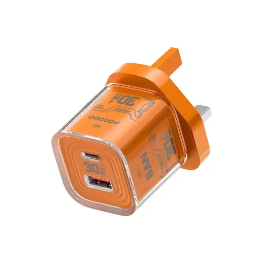 Porodo Tezclarte Quick Wall Charger Dual-Port Fast Charging