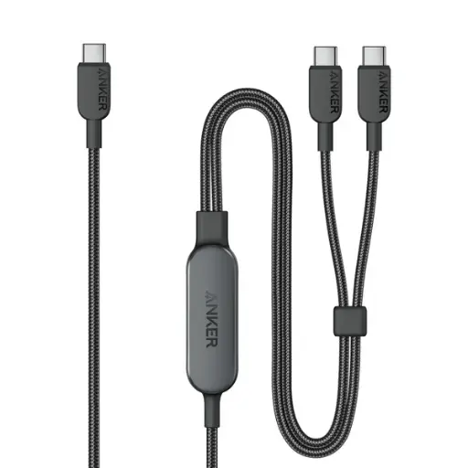 [A8895H11.BK] كابل أنكر 2 في 1 USB-C إلى USB-C (4أقدام، 140 واط)