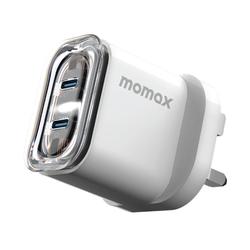 موماكس شاحن جداري GaN 1-Charger Flow PD بمنفذين بقدرة 35 واط