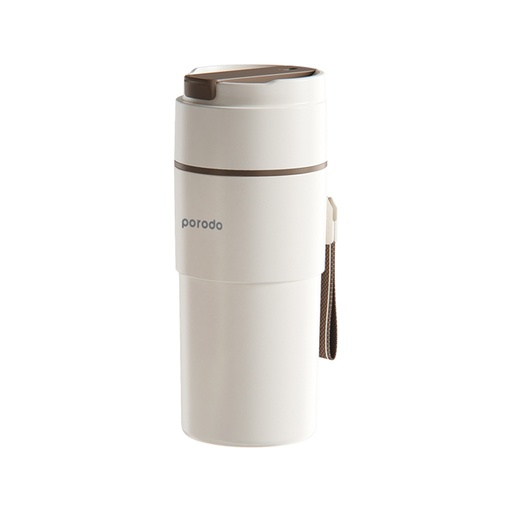 [PD-2IN1BIM-WH] Porodo Lifestyle 2 In 1 Portable Blender Insulated Hot/Cold Mug - White