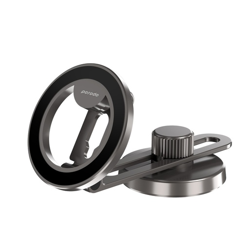 [PD-MGMDFR-BK] Porodo Magesafe Magnet Mount with Double folding and 360 " rotation - Black
