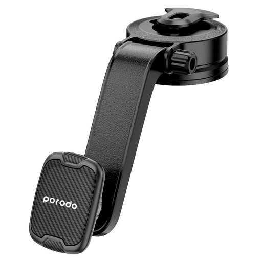 [PD-MWSC-BK] Porodo Car Mount Windshield With Strong Magnets And Suction Cup