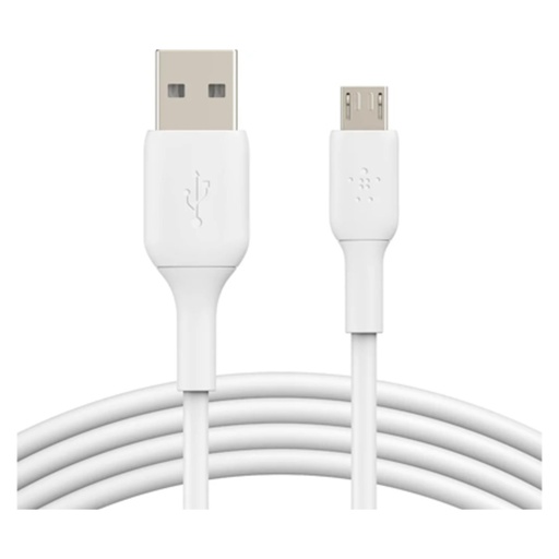 كابل Belkin BoostCharge من USB-A إلى Micro-USB – أبيض