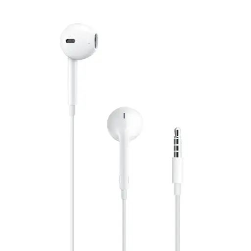 أبل إيربودز EarPods بموصل 3.5 ملّم – أبيض