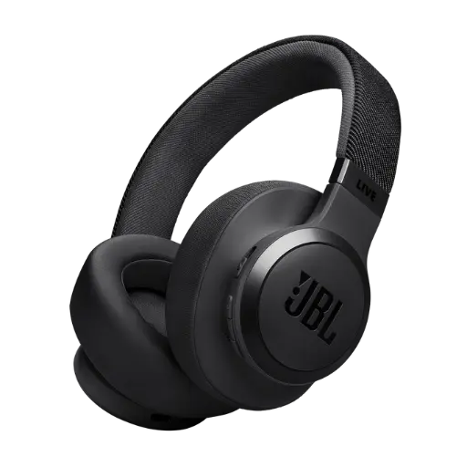 [JBLLIVE770NCBLK] سماعات رأس لاسلكية JBL Live 770 NC فوق الأذن مع خاصية إلغاء الضوضاء النشط، عمر بطارية يصل إلى 65 ساعة - أسود