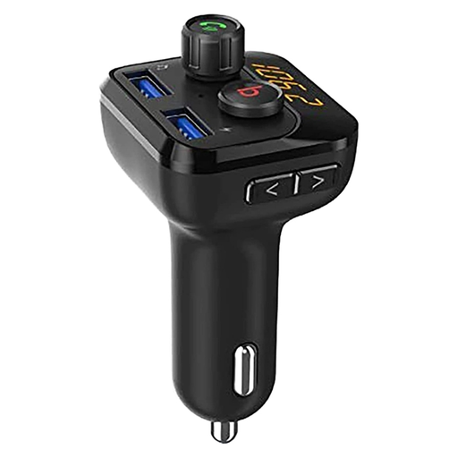 Porodo Wireless FM Transmitter Car Charger 3.4A with Bass Boost - Black