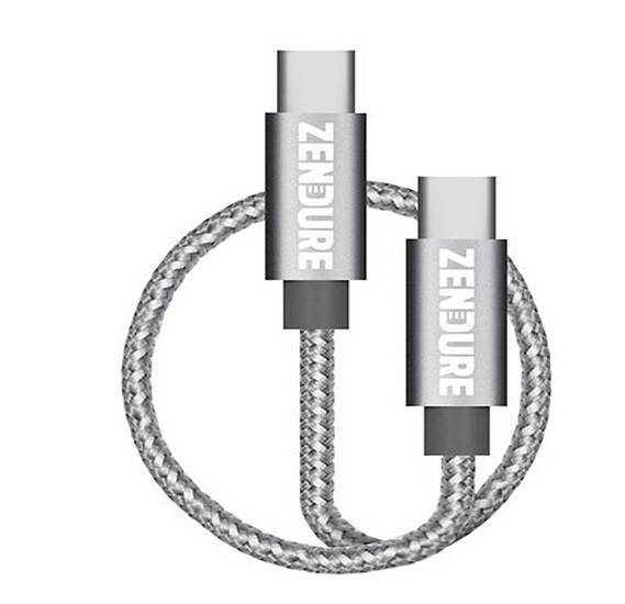 Zendure Nylon Braided USB-C to USB-C Cable, 50cm