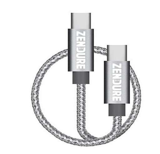 [ZDC2C1-GY] Zendure 50cm Nylon Braided USB-C to USB-C Cable