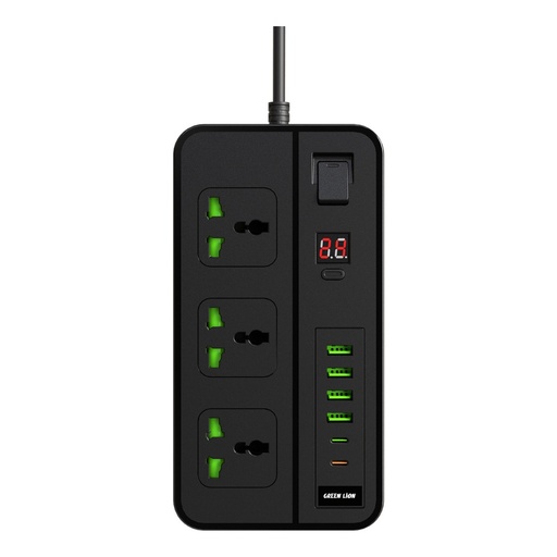 [6935100192703] Green Lion GS-150 Power Socket 3000W - Black