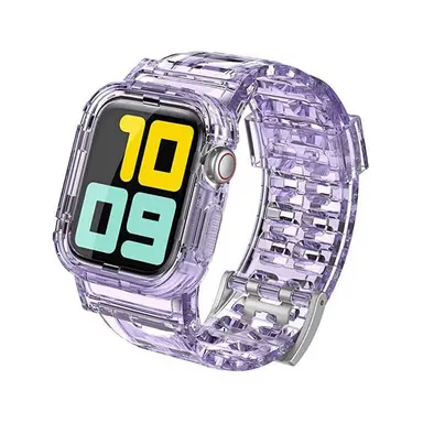 AhaStyle Transparent TPU Apple Watch Band with Rugged Bumper Case 38 / 40mm