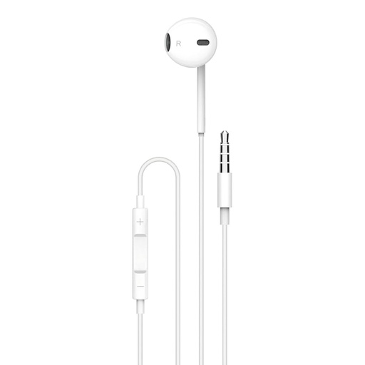 [PD-MOAEP-WH] Porodo Soundtec Single Mono Earphones 3.5mm with High-Clarify Mic - White