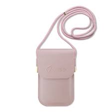 GUESS 4G CORD SCRIPT WALLET BAG PINK