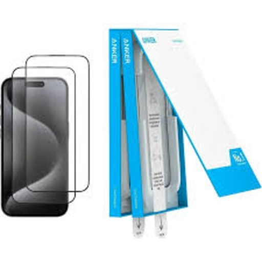 Anker Innovative Fast and Flawless Fit Glass Screen Protector لـ iPhone 16 Pro (2 Pack)