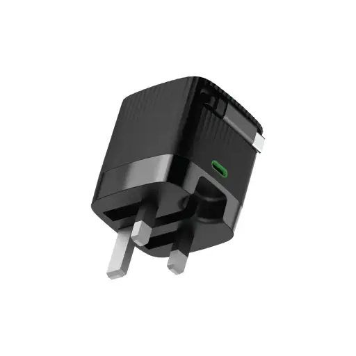 محول Gan من Green Lion، كابل قابل للسحب PD 3.0، بقوة 65 واط - أسود