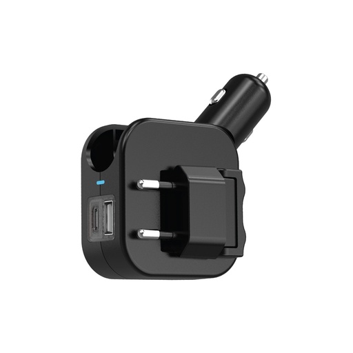 [GNDPWRCWCBK] Green Lion Duo Power Car and Wall Charger - Black