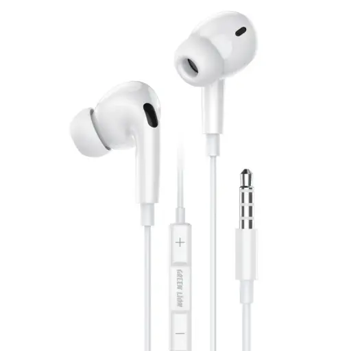 [GNGLSTROWH] Green Lion GL-Stereo Pro Wire Control With Microphone - White