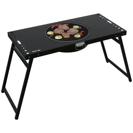 [GNPOBBQTBK] Green Lion Portable BBQ Camping Table - Black 