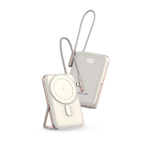 [GNMTMAGPBBG] Green Lion Monte Carlo 10000mAh MagSafe Powerbank - Beige