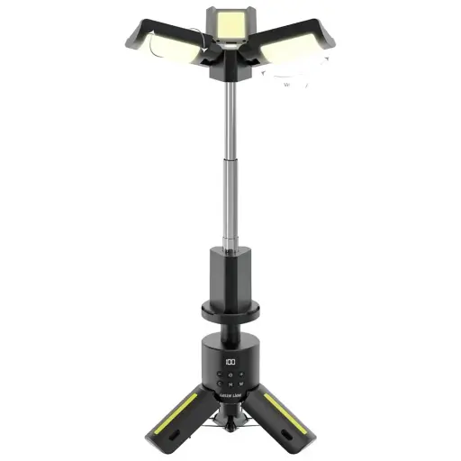 [GNTBCL7CLBK] Green Lion Trio Beam Tripod Camping Light - Black