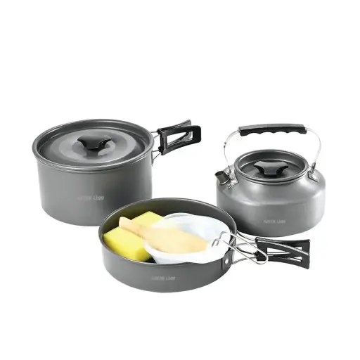 [GN7N1COOKBK] Green Lion 7 IN 1 Camping Cookware - Black