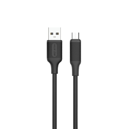 [GNPVCATCBK] Green Lion USB-A to USB-C PVC Cable 1M 2.4A - Black