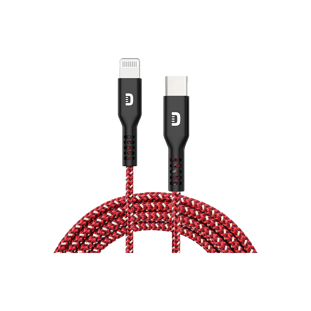 Zendure SuperCord Kevlar USB-C to Lightning Cable, 1m – Red