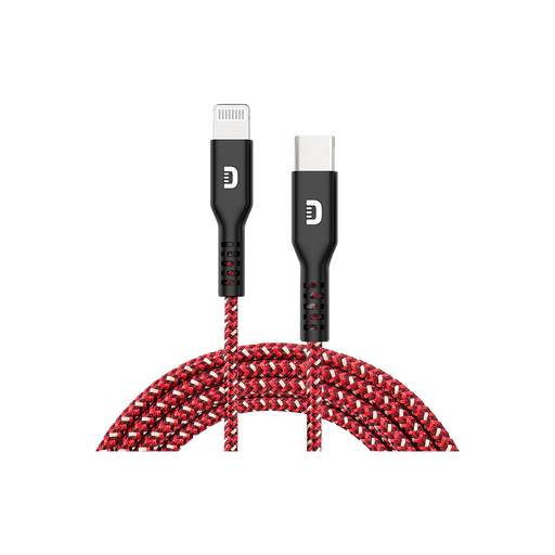 Zendure SuperCord Kevlar USB-C to Lightning Cable, 1m – Red