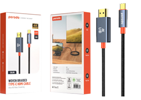 Porodo Woven Cable USB-C to HDMI