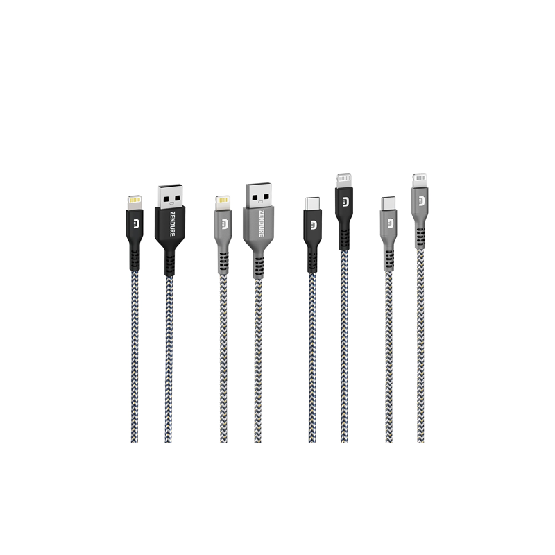 Zendure SuperCord Lightning Cable Variety 4-Pack