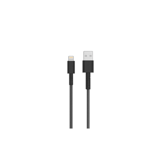 راف باور كيبل USB مضفّر بألياف كيفلار مع موصل لايتنينغ