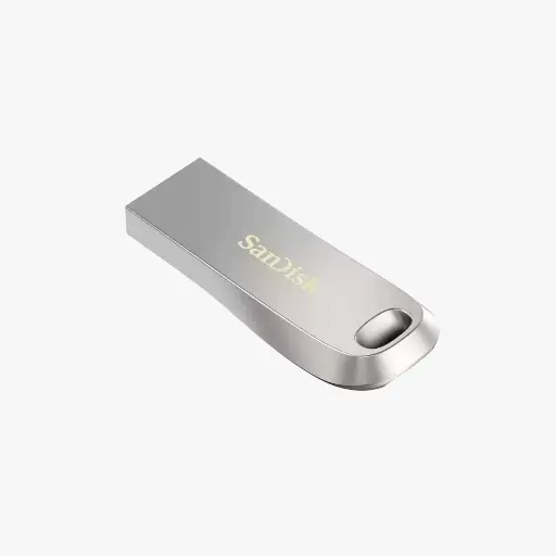محرك أقراص فلاش USB من سانديسك ألترا لوكس بسعة 256 جيجابايت، منفذ USB 3.1 بسرعة تصل إلى 150 ميجابايت/ثانية - فضي