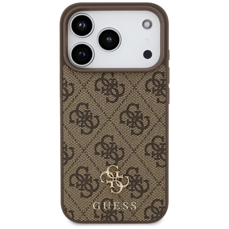 Guess MagSafe Leather Case for iPhone 17 Pro Brown