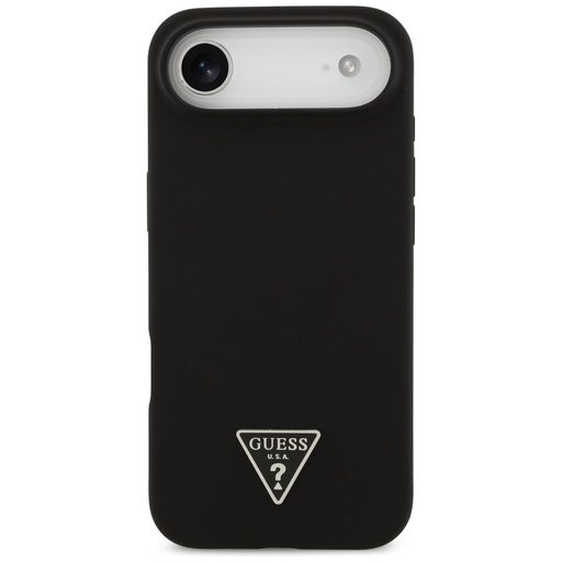 iPhone 17 Air Guess Silicone Triangle Logo Case with MagSafe - Black