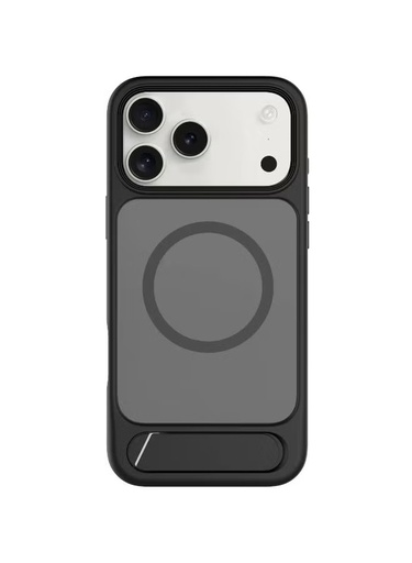 [LVLMTO17PBK] Levelo Matteo Case With Bottom Stand Grip For iPhone 17 Pro - Black