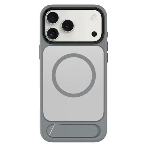 Levelo Matteo Case with Bottom Stand Grip لـ iPhone 17 Pro Max – Cloud Grey