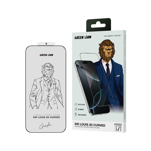 Green Lion Sir Louis 3D Curved Advanced Round Edge Glass for 17 PRO - Clear