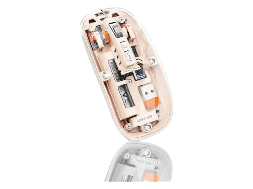 Green Lion Transparent Wireless Mouse 2 - Pink