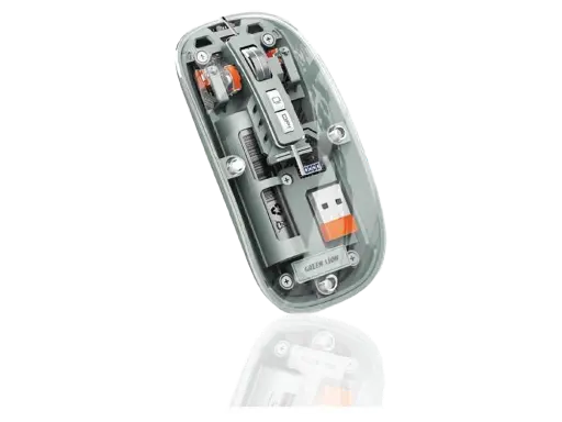 [GNTRAMOUS2GN] Green Lion Transparent Wireless Mouse 2 - Green