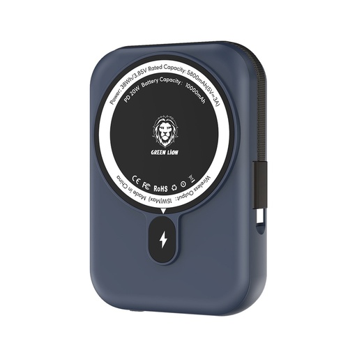 [GNMPB10KTCTBL] Green Lion Monaco 10000mAh MagSafe Power Bank  - Dark Blue 