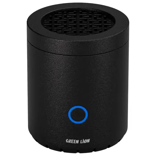 [GNDUNMNBKRBK] Green Lion Dune Mini Incense Burner - Black