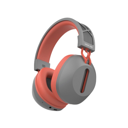 [GNSLREANCGYRD] Green Lion SolarEcho ANC Over-Ear Headphones - Grey Red