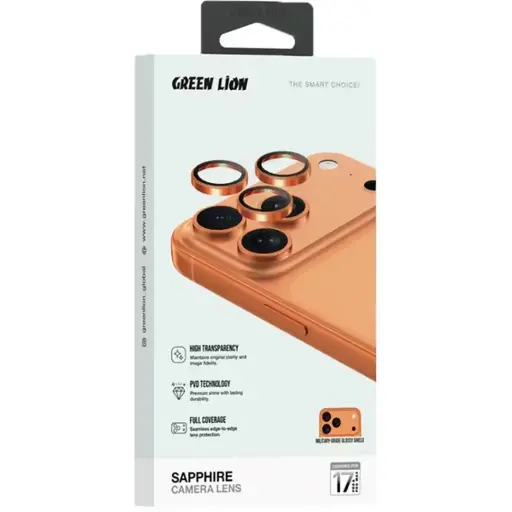 [GNSAPCL17PMOG] Green Lion Sapphire Camera Lens for iPhone 17 Pro Max