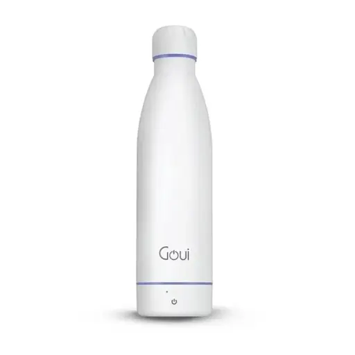 [G-BOT-WP] Goui Loch Bottle With Wireless Charger 6000mAh White Purple