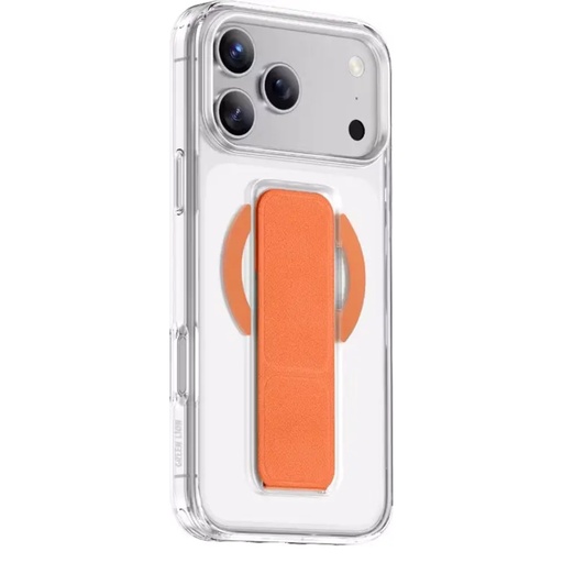 Green Lion MagSafe Leather Grip Case for iPhone 17 Pro – Orange