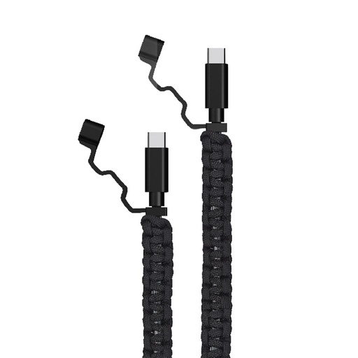 Green Lion USB-C To USB-C Rescue Cable(1m) - Black