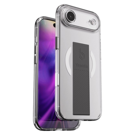 Blupebble لـ iPhone 17 Air Gripflex Case with MagSafe Gray