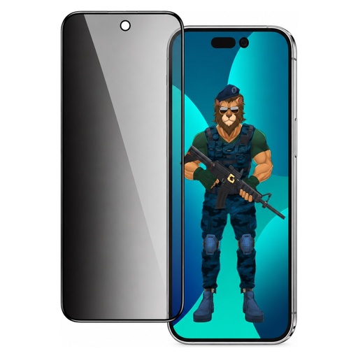 Green Lion 3D PET Privacy Glass for iPhone 14 Pro – Black
